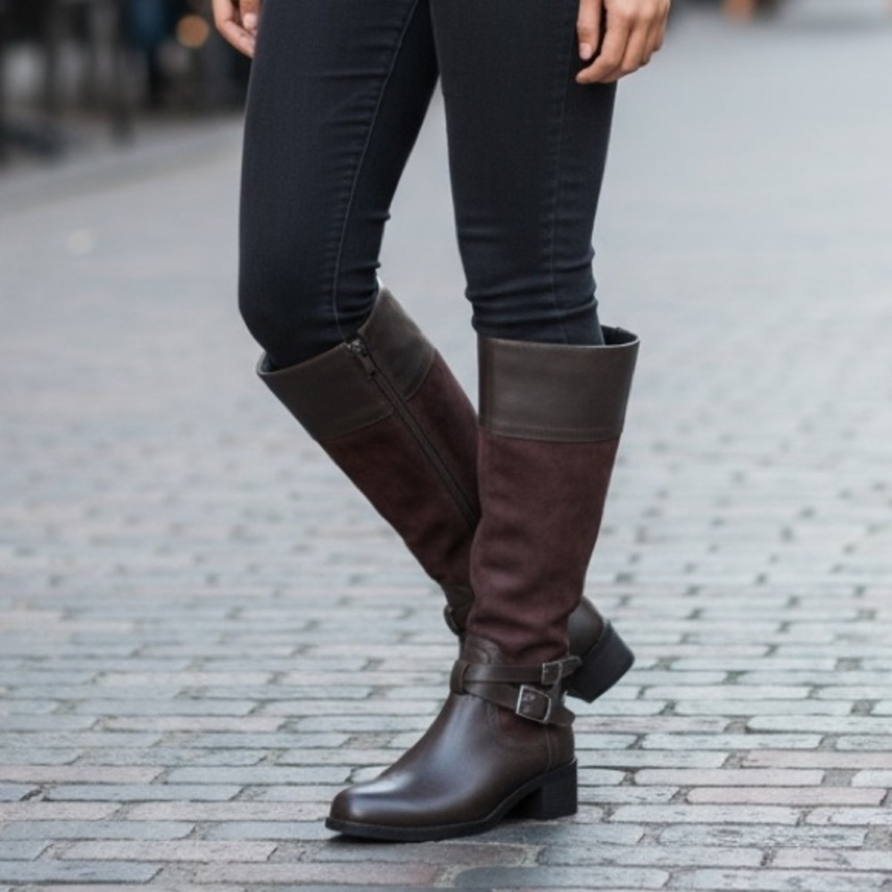 Franco Sarto Suede Leather Brown Boot
